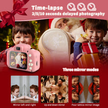 Carica l'immagine nel visualizzatore di Gallery, LANXUN Macchina Fotografica per Bambini, Videocamera Digitale IPS 2.0 Pollici Giocattoli per Regalo di Natale di Compleanno, Fotocamera per Bambini con Scheda SD da 32GB per 3-7 Anni Ragazze Ragazzi Rosa