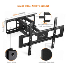 Carica l&#39;immagine nel visualizzatore di Gallery, SIMBR Supporto per TV da Parete 32-70&quot; 3D QLED OLED tv, NERO