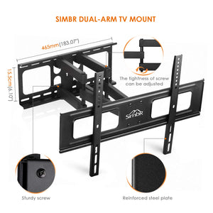 SIMBR Supporto per TV da Parete 32-70" 3D QLED OLED tv, NERO