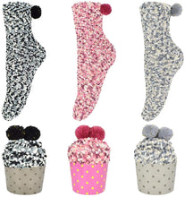 Carica l'immagine nel visualizzatore di Gallery, Tuopuda Calze Natale Regalo Calzini Donna Ragazza Cupcake Confezione Regali di Compleanno di Natale Calze Cupcake Imballaggio Calzini Confezioni Regalo Cupcake Divertenti Accessori