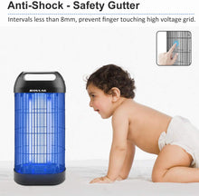 Carica l&#39;immagine nel visualizzatore di Gallery, ROVLAK Lampada Antizanzare Elettrica Zanzariera Elettrica Silenziosa Lampada Antizanzare Insetticida con Luce UV da 18W Lampada Anti Zanzare per Cucina Soggiorno Camera dei Bambini, Nero