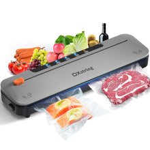 Carica l&#39;immagine nel visualizzatore di Gallery, DXstring Macchina Sottovuoto Alimenti, 5 in 1 Automatica Macchina Sottovuoto con 15 Sacchetti Sottovuoto Alimenti, Sigillatrice Sottovuoto per Alimenti Freschi sia Secchi Che Umidi, Vuoto Esterno
