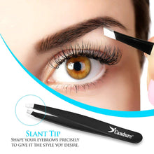 Carica l&#39;immagine nel visualizzatore di Gallery, Candure Pinzette Sopracciglia Professionali - Punta in Acciaio noire - Ilgrandebazar