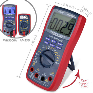 AstroAI Multimetro Digitale TRMS 6000 Conti, Tester L, Rosso. - Ilgrandebazar