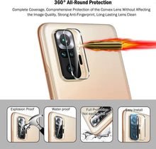 Carica l'immagine nel visualizzatore di Gallery, QHOHQ 3 Pezzi Pellicola Protettiva per Xiaomi Redmi Note 10 PRO/Note 10 PRO Max con 3 Pezzi Fotocamera Pellicola Protettiva,Vetro Temperato Membrana,Durezza 9H - HD - Anti-Graffio - Facile Installare