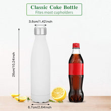 Carica l&#39;immagine nel visualizzatore di Gallery, king do way Portatile Borraccia in Acciaio Inox Termica Bottiglia d&#39;Acqua Sportive 500ml per Mantenere Caldo e Freddo, Borracce Estate per Scuola, Sport, All&#39;aperto, Palestra, Yoga, Viaggio