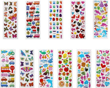 Carica l'immagine nel visualizzatore di Gallery, Vicloon Adesivi per Bambini 500+ Adesivi 3D, Puffy Adesivi per Regali Gratificanti Scrapbooking Inclusi Animali, Pesci, Dinosauri, Numeri, Frutta, Camion, Aeroplani e Altro(22 Fogli) 22pcs Multicolore