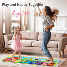 Carica l'immagine nel visualizzatore di Gallery, Joyjoz Tappeto Musicale Bambini con 25 Suoni, Piano Mat con 7 Suoni di Animali, Tappeto Danza Musicale Tocco Mat Bambini Educativo Giocattolo per Bambini 1 a 5 Anni (100 x 36cm)