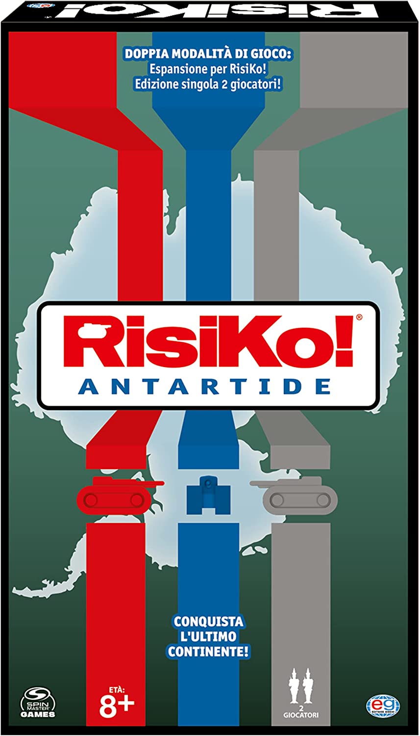 EDITRICE GIOCHI - RISIKO - Risiko classico Risiko! Antartide - Gioco da tavolo di strategia - Gioco in scatola per adulti e bambini - A partire dai 10 anni - Board game da 3 a 6 giocatori - Per sfide in famiglia