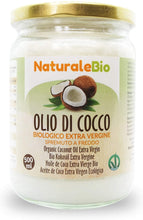 Carica l'immagine nel visualizzatore di Gallery, Olio di Cocco Biologico Extra Vergine 500 ml. Crudo e Spremuto a Freddo. Organico e Puro al 100%. Ideale sui Capelli, sul Corpo e ad Uso Alimentare. Olio di Cocco Bio Nativo e non Raffinato