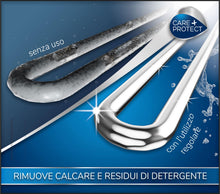 Carica l'immagine nel visualizzatore di Gallery, CARE + PROTECT 3in1 Anticalcare, Sgrassante e Igienizzante, per Lavastoviglie e Lavatrice, Universale, Originale, Professionale, in Polvere, 12 Bustine