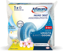 Carica l'immagine nel visualizzatore di Gallery, Ariasana Aero 360° Ricarica TAB Fiori di Campo per Dispositivo Aero 360° Kit, Assorbi Umidità in Tab al Profumo di Natura, Elimina Umidità e Cattivi Odori, 1 TAB da 450g