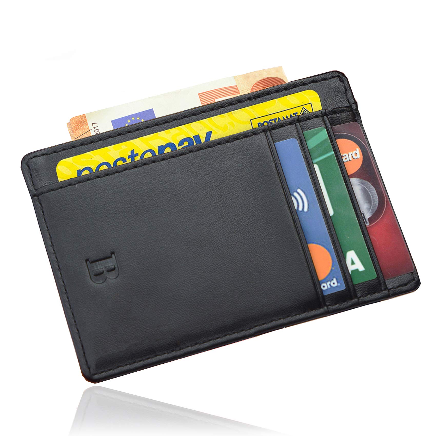 Portafoglio Uomo Porta Carte di Credito RFID Sottile Slim Gadget