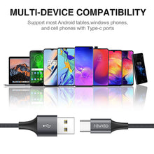 Carica l'immagine nel visualizzatore di Gallery, RAVIAD Cavo USB [4Pezzi, 0.5m 1m 2m 3m] Nylon Intrecciato Cavo USB Tipo C di Ricarica Rapida e Trasmissione per Samsung Galaxy S10/ S9/ S8 Plus, Huawei P30/ P20/ Mate20, Sony Xperia XZ (Grigio)