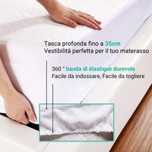 Carica l'immagine nel visualizzatore di Gallery, RECCI Coprimaterasso 120x190/200 - Coprimaterasso Impermeabile 120x190/200, 100% Bambu Copri Materassi, Proteggi Materasso, Super Morbido, Altamente Traspirante, Silenzioso [ 120x190/200 cm ]