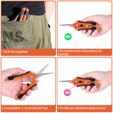 Carica l&#39;immagine nel visualizzatore di Gallery, CELIFE 3 Pezzi Cesoia da potatura Professionali Forbici e Cesoie per potare... - Ilgrandebazar