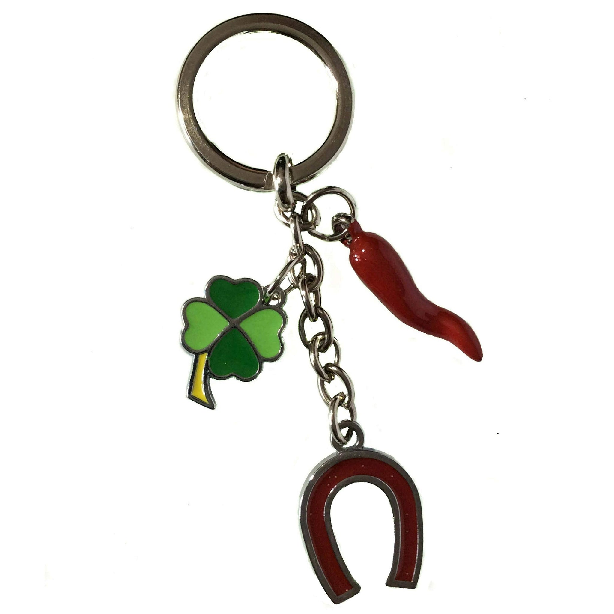 Portachiavi Corno-Coccinella-Quadrifoglio Portafortuna | CR Shop Portachiavi Corno-Coccinella-Quadrifoglio Portafortuna | CR Shop