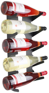 Portabottiglie in acciaio per tutti i tipi di vini, con fissaggio a Nero - Ilgrandebazar