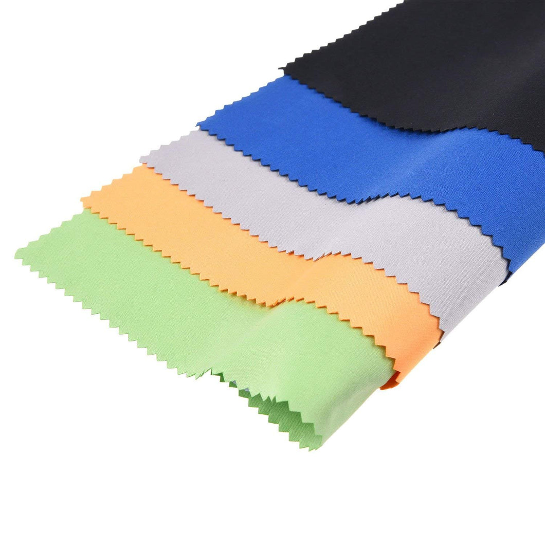 Panni per pulire in 5 pezzi 30 x 30 cm, Nero, Grigio, Verde, Blu, Giallo - Ilgrandebazar