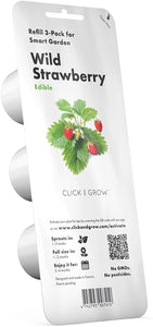 Click & Grow 4742793006536 Strawberry Refill 3-Pack, Verde, 7x7x21 cm