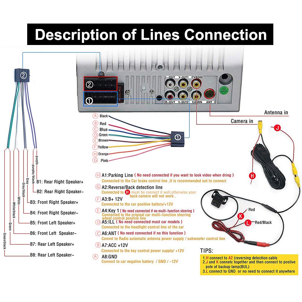 Andven Autoradio Bluetooth, Car Stereo 2 DIN 7 pollici Touch