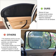 Carica l&#39;immagine nel visualizzatore di Gallery, Uarter Tendine Parasole Auto Finestrino Laterale per Bambini Universali parasole auto bambini dell&#39;Auto Block Raggi UV Anti-zanzara e Antipolvere, Protegge Bambini e Animali Domestici, 2 Pezzi