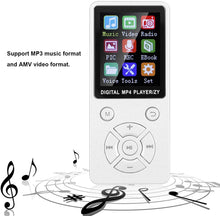 Carica l'immagine nel visualizzatore di Gallery, Agatige Lettore MP3/lettore MP4, Musica T1 Lettore MP3 MP4 Supporto Bluetooth Memoria 32G Pulsanti Tattici a Otto diagrammi(Bianca)