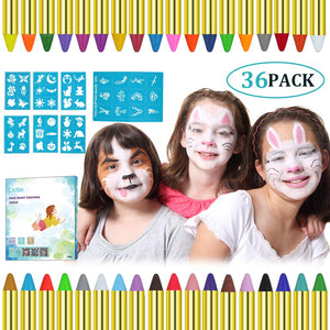 Lictin Trucchi per Truccabimbi - 36 Trucco Bastoncini e 48 Stencil -... - Ilgrandebazar