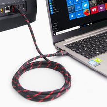 Carica l'immagine nel visualizzatore di Gallery, Rankie Cavo HDMI Alta velocità, Ethernet, 3D, Video 4K e Arc, Nylon Intrecciato, 1,8 m, Rosso