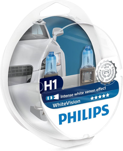 Philips 12961NBVB2 WhiteVision Effetto Xenon W5W Lampada Auto, Blister Doppio