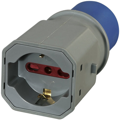 Electraline 80863 Adattatore Spina a 3 Poli Industriale CEE Presa Grigio - Ilgrandebazar