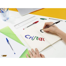Carica l'immagine nel visualizzatore di Gallery, BIC Cristal Original, Penne a Sfera, Inchiostri Blu, Nero, Verde e Rosso, Punta Media (1.0 mm), Confezione 20 Penne Economiche, Cancelleria Scuola e Ufficio