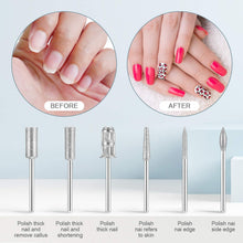 Carica l&#39;immagine nel visualizzatore di Gallery, Aggiornato Fresa per Unghie,Tesoky 11 in 1 Portatile Fresa Unghie professionale per Manicure e Pedicure and Casa e Salone DIY 2000 Giri Velocità Regolabile con Strumenti di Lucidatura (Rosa)