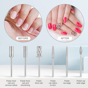 Aggiornato Fresa per Unghie,Tesoky 11 in 1 Portatile Fresa Unghie professionale per Manicure e Pedicure and Casa e Salone DIY 2000 Giri Velocità Regolabile con Strumenti di Lucidatura (Rosa)