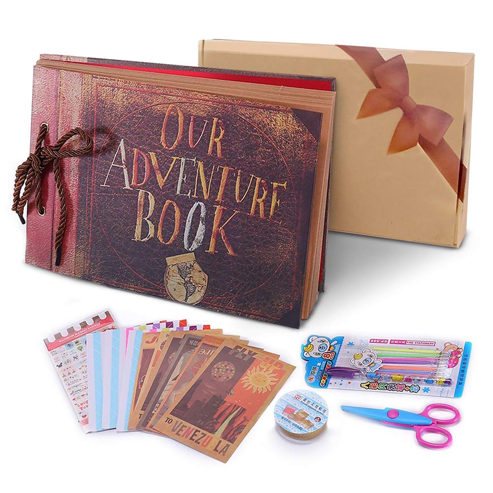 POOTACK Album Fotografico Fai da Te, Our Adventure Book Scrapbook Marrone - Ilgrandebazar