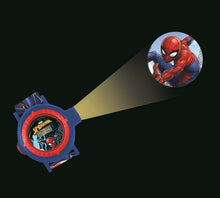 Carica l'immagine nel visualizzatore di Gallery, Lexibook Schermo Digitale per Orologio a proiezione regolabile-20 Immagini Spider-Man-per Bambini/Ragazzi-Rosso e Blu