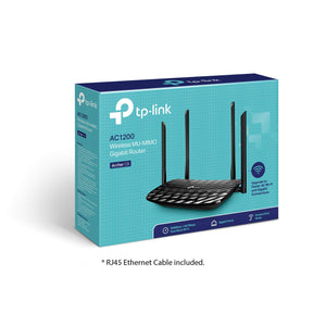 TP-Link Archer C6 Gigabit Router Wi-Fi Dual Band AC1200 AC1200, Nero - Ilgrandebazar