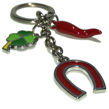 Carica l&#39;immagine nel visualizzatore di Gallery, 2MP GLAMOUR Portachiavi Portafortuna Cornetto Rosso Ferro di Cavallo... - Ilgrandebazar
