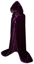 Carica l'immagine nel visualizzatore di Gallery, VGLOOKO Full Length Hooded Robe Cloak Long Velvet Cape Cosplay Costume 59"...