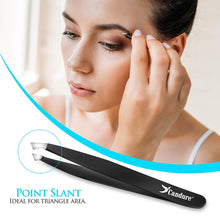 Carica l&#39;immagine nel visualizzatore di Gallery, Candure Pinzette Sopracciglia Professionali - Punta in Acciaio noire - Ilgrandebazar