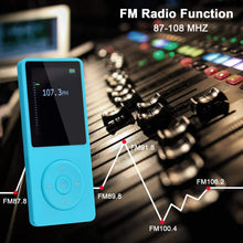 Carica l'immagine nel visualizzatore di Gallery, COVVY Slim Music Player 8GB portatile Lossless Sound 70 ore di schermo MP3 supporta fino a 64 GB (Azzurro)