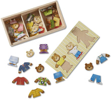 Carica l'immagine nel visualizzatore di Gallery, Melissa and Doug Puzzle in legno Vesti la famiglia Orsi Single