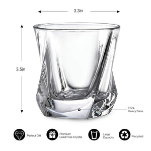 Cooko Bicchiere di whisky, Set Vetro in Cristallo Bicchieri da whisky - Ilgrandebazar