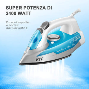 Ferro da stiro 2400 W - a vapore KotiCidsin - 300 ml - Blu - Ilgrandebazar