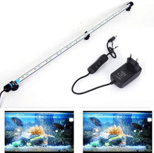 Carica l&#39;immagine nel visualizzatore di Gallery, 92 cm luce LED per acquario, illuminazione subacquea, IP68, copertura impermeabile, lampada a LED spina UE per serbatoio con telecomando RGB cambia colore (1,8 x 92 cm, bianco e blu)