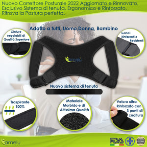 Correttore Posturale Busto Tutore Fascia Schiena Correttore di Postura Spalle Schiena in Neoprene Traspirante Fascia Reggispalle Supporto Dorsale Uomo Donna Bambini Allevia Dolore Raddrizza Schiena