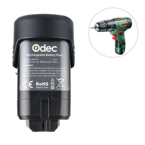 Odec Batteria di Ricambio 10,8V 2000mAh per Bosch BAT411, BAT411A, BAT412,... - Ilgrandebazar