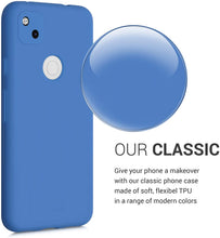 Carica l'immagine nel visualizzatore di Gallery, kwmobile Cover Compatibile con Google Pixel 4a - Custodia in Silicone TPU - Backcover Protezione Posteriore- Blu Jeans
