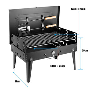 Sunjas Griglia Pratica Portatile e Pieghevole Campeggio Nero(45,5 X 29 X 8) - Ilgrandebazar