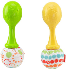 Carica l'immagine nel visualizzatore di Gallery, Fisher-Price Le Maracas per Neonati con Impugnature Soffici, Rafforza le Capacità Motorie e Sensoriali, Giocattolo per Bambini di 3 + Mesi, BLT33